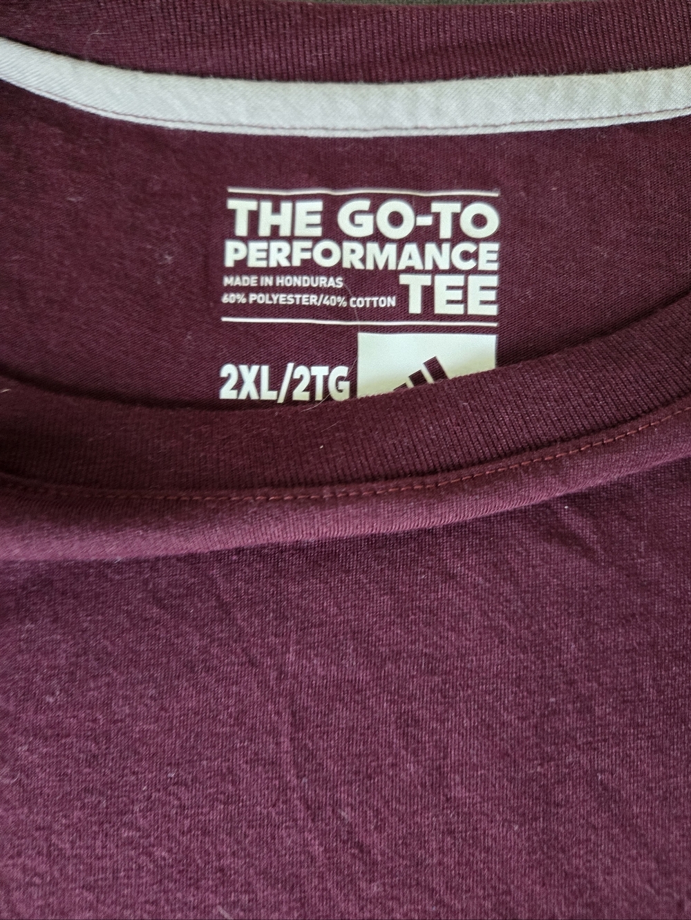 Adidas Women's Long Sleeve Crewneck Top — Burgundy - Picture 3 of 3